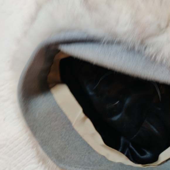 Vintage Handmade Faux Fur Winter Hat With Handmuff Warmer With Inside Zip Pocket - Picture 3 of 8